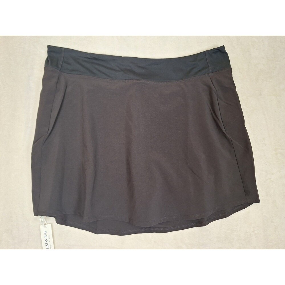 Addison Bay Athletic Skort Womens XL Brown Black Golf Tennis NWT Pull On